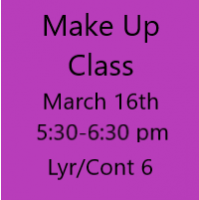 Make Up Class March 16th Lyrical/Contemporary 6