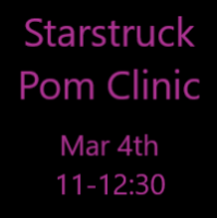 Pom Clinic Saturday March 4th