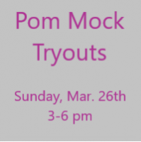 Mock Pom Tryout March 26th