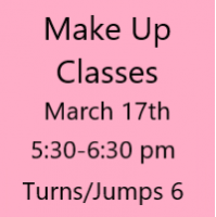 Make Up Class March 17th Turns/Jumps 6