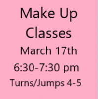 Make Up Class March 17th Turns/Jumps 4-5