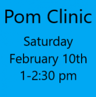 Pom Clinic Saturday February 10th