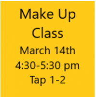 Make Up Class March 14th Tap 1-2